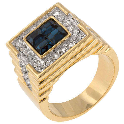 Deep Sea Cubic Zirconia Men's Ring  *USA IMPORT*